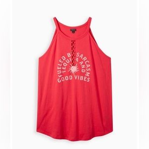 Graphic Classic Fit Heritage Slub Hi Neck O-Ring Tank